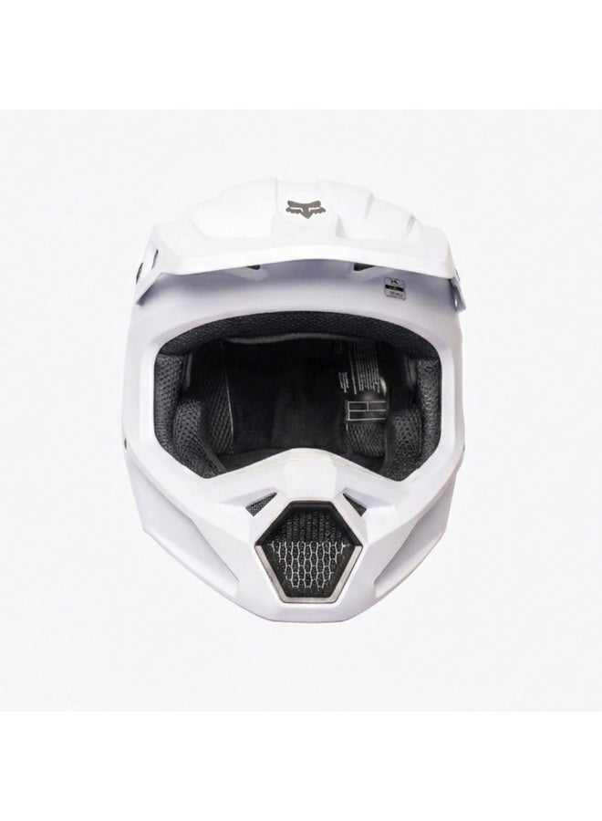 Fox Offroad  Fullface  Fox V1 Solid White MX Motocross Helmet - 836607 - Image 2