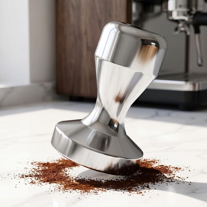 CozyNook 51mm Espresso Tamper – Stainless Steel Coffee Tamper with Flat Base, Heavy Duty Barista Tamper for Home Espresso Machine - Image 2