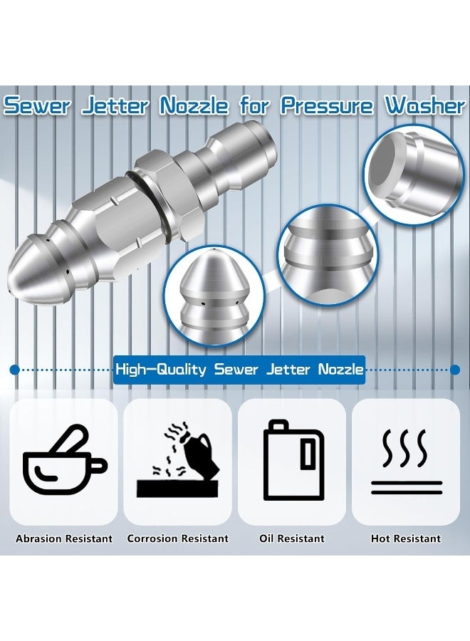 Fanovo 7 Pcs Sewer Jet Nozzle Kit  - Image 5
