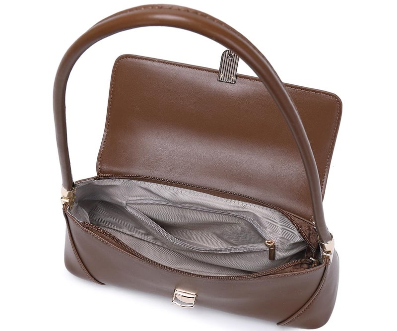 WSRYDJDL Shoulder Bags for Women Vintage Handbag Retro Classic Small Purse Cute Hobo Tote Handbag Mini Clutch Purse (Brown) - Image 5