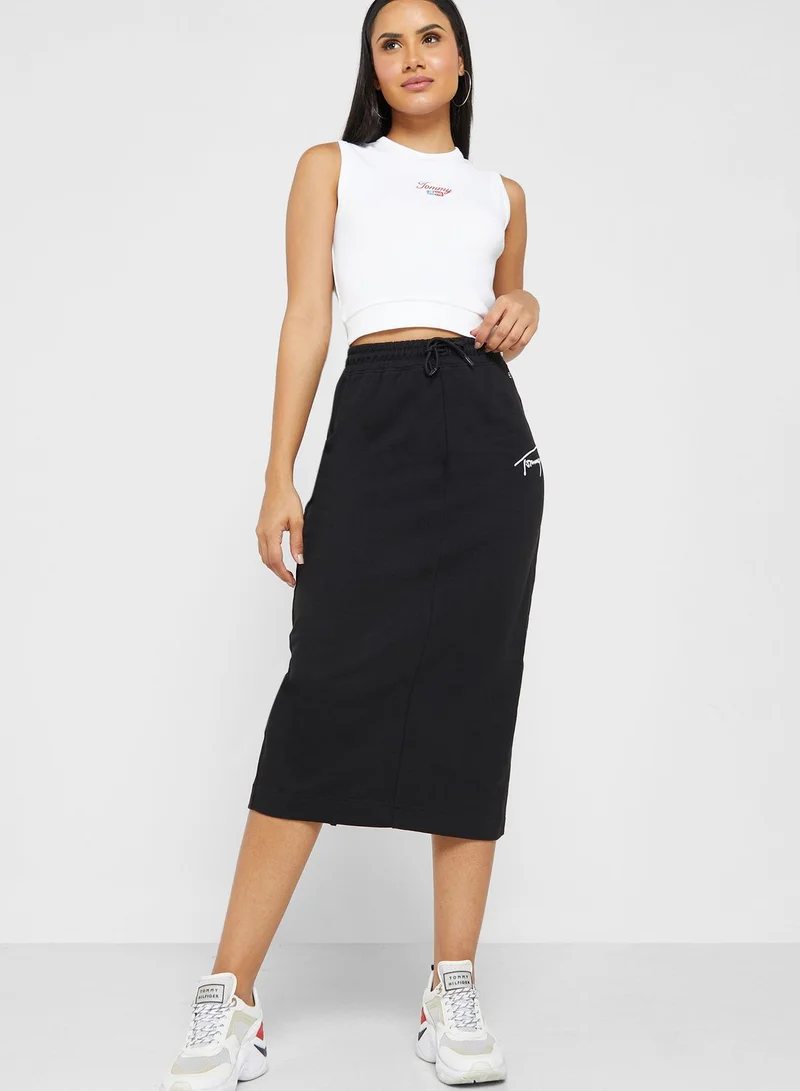 TOMMY JEANS Drawstring Detail Skirt