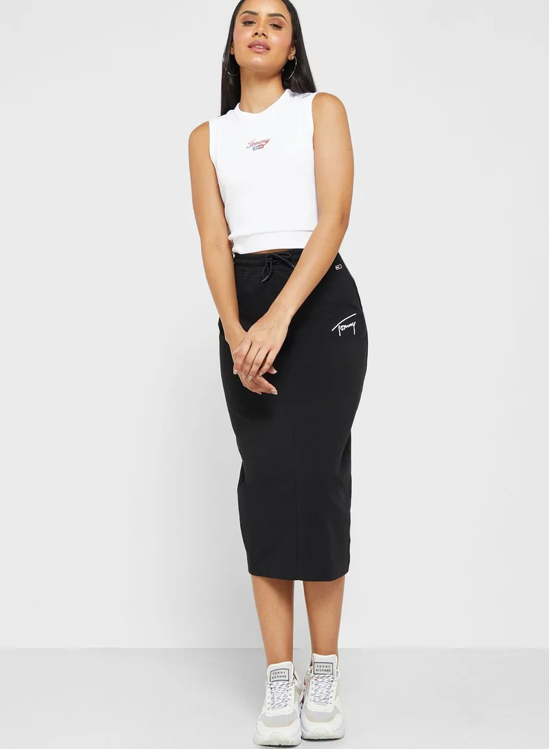 TOMMY JEANS Drawstring Detail Skirt