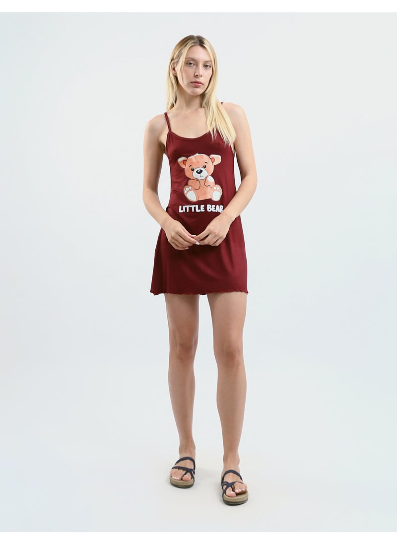 Mesery - Sleep Shirt Cotton Thin Strap - Printed - Image 1