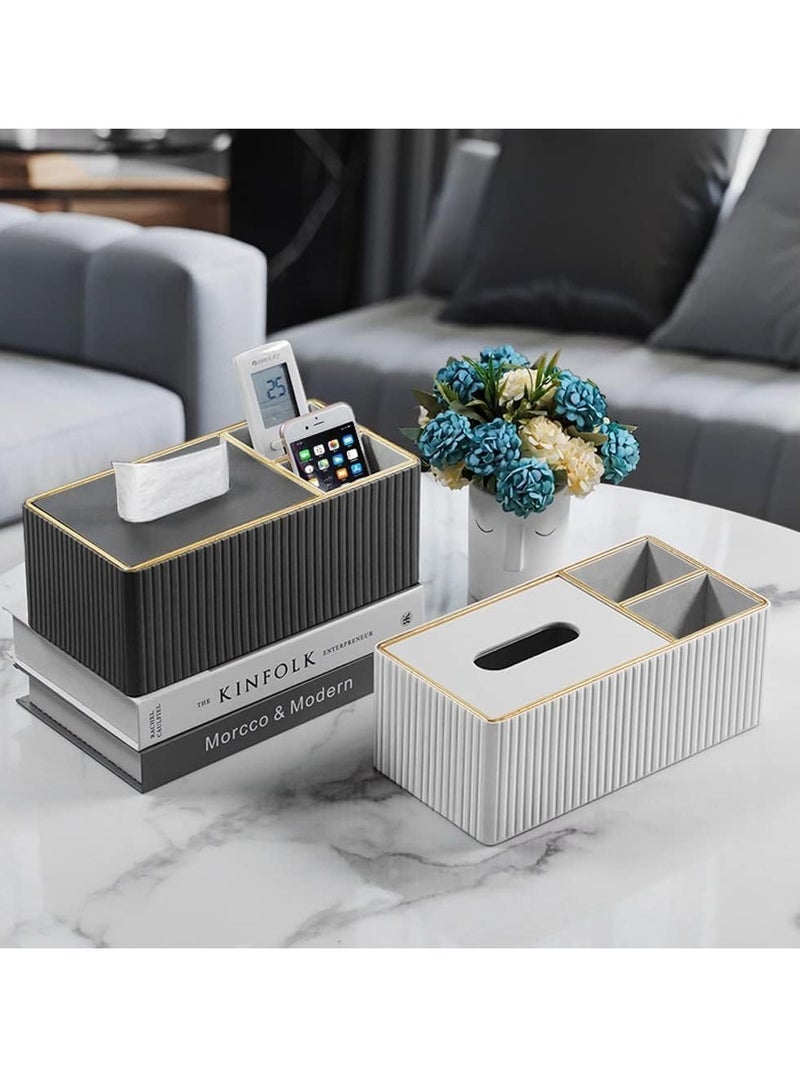 Reko Leather Tissue Box Cover Holder Multifunctional Napkin Holder Facial Tissue Case Napkin Dispenser  - Image 5