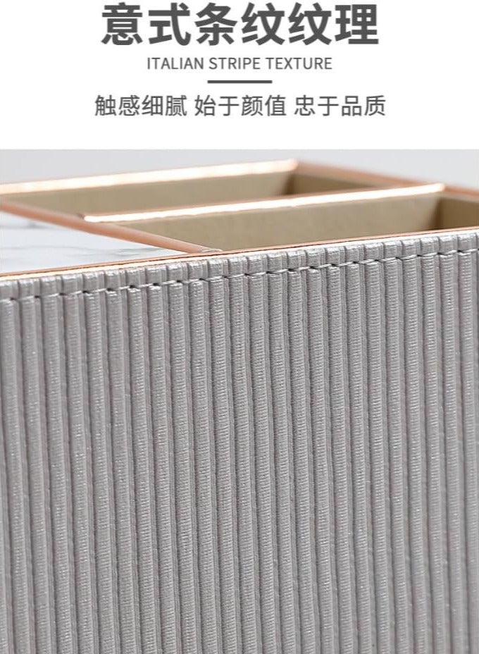 Reko Leather Tissue Box Cover Holder Multifunctional Napkin Holder Facial Tissue Case Napkin Dispenser  - Image 3