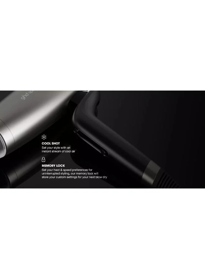 ghd  GHD zeus metallic speed ionic hair dryer matte black - Professional hair styling tool  | Best Price UAE