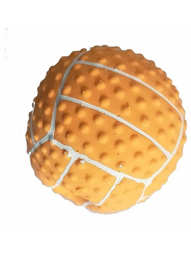 لعبة الكرة التفاعلية للحيوانات الأليفة - ألعاب مضغ من المطاط الطبيعي مع صوت صرير مدمج | كرة عائمة للعب في الماء للكلاب الصغيرة والمتوسطة الحجم (برتقالية). - Image 3