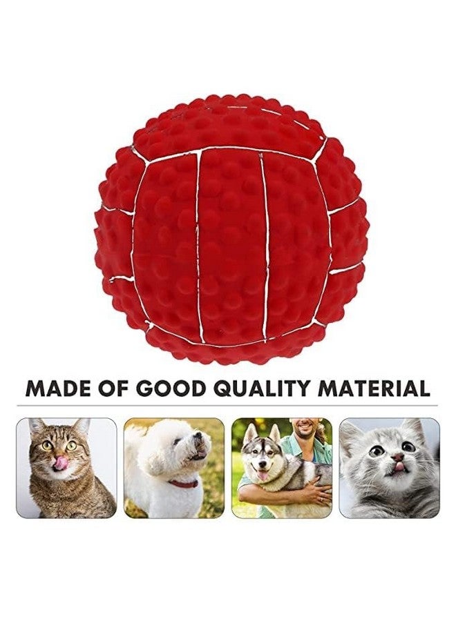 لعبة الكرة التفاعلية للحيوانات الأليفة - ألعاب مضغ من المطاط الطبيعي مع صوت صرير مدمج | كرة عائمة للعب في الماء للكلاب الصغيرة والمتوسطة الحجم (برتقالية). - Image 5