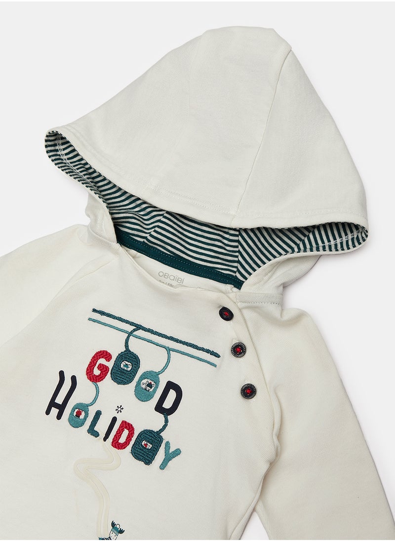 OBAIBI White T-Shirt for Boys  - Image 3