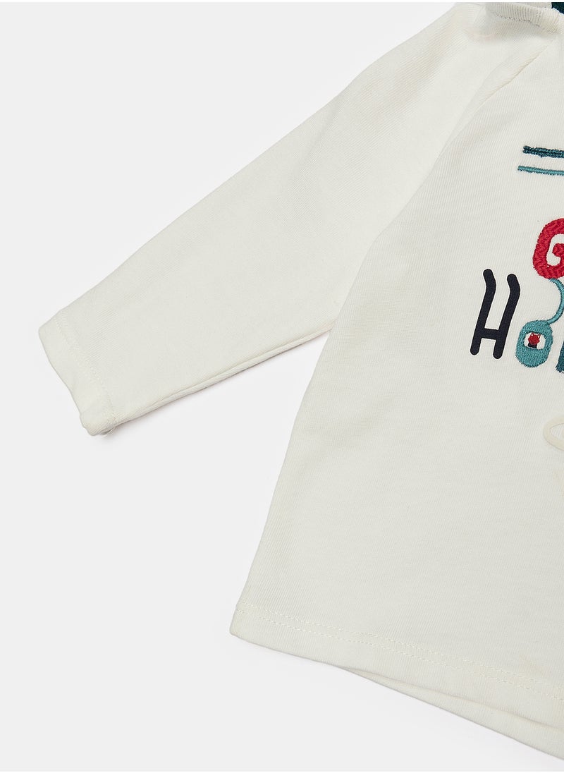 OBAIBI White T-Shirt for Boys  - Image 4