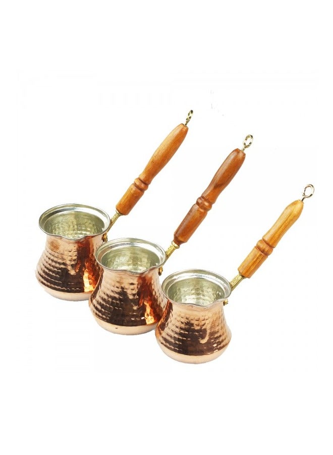 Elegant Home Set of 3 Pot Turkish Coffee 120 Ml/180 Ml/240 Ml - Image 5
