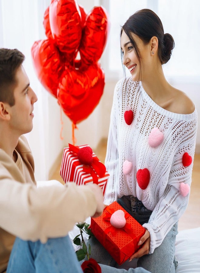 ايرينير مجموعة إيريناري من 20 قطعة من قلوب اللباد لعيد الحب، مقاس 30 مم و50 مم، مثالية للأعمال اليدوية، مثل إكليل قلوب اللباد، وخرز اللباد، وكرات خرز الصوف على شكل قلب لتزيين المنزل، وإكليل متنقل، وأعمال يدوية يمكنك صنعها بنفسك (وردي، أحمر). - Image 5