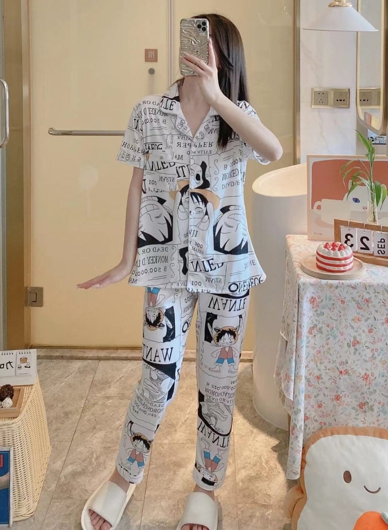 DubaiGallery For Women Pajama Long Sleeves Sleepwear Cotton Set Autumn Winter pyjamas set