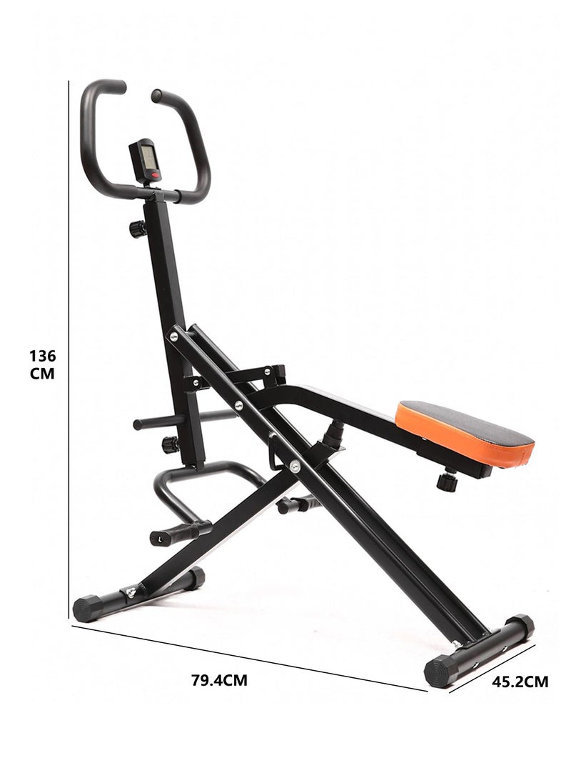 Multi-Functional Electronic Display Abdominal & Squat Trainer - Foldable Home Fitness Equipment