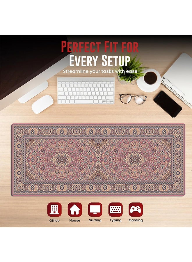 Gaming Laptop Mouse Pad Gaming Mouse Pad Big Desk Pads Pc Keyboard Non-slip Thicker Supper Rubber Table Mat Mouse Pads Edges Design for Mouse and Keyboard,Gaming Home and Working Office800 x 300 x 3mm  - Image 4