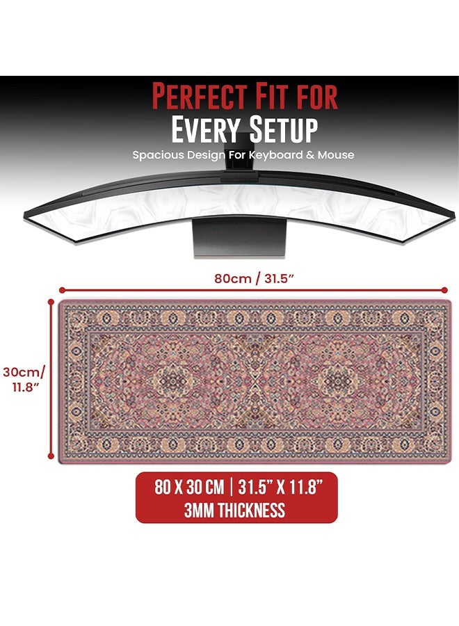Gaming Laptop Mouse Pad Gaming Mouse Pad Big Desk Pads Pc Keyboard Non-slip Thicker Supper Rubber Table Mat Mouse Pads Edges Design for Mouse and Keyboard,Gaming Home and Working Office800 x 300 x 3mm  - Image 3