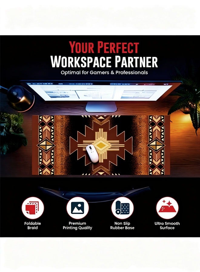 Gaming Laptop Mouse Pad Gaming Mouse Pad Big Desk Pads Pc Keyboard Non-slip Thicker Supper Rubber Table Mat Mouse Pads Edges Design for Mouse and Keyboard,Gaming Home and Working Office800 x 300 x 3mm - Image 2