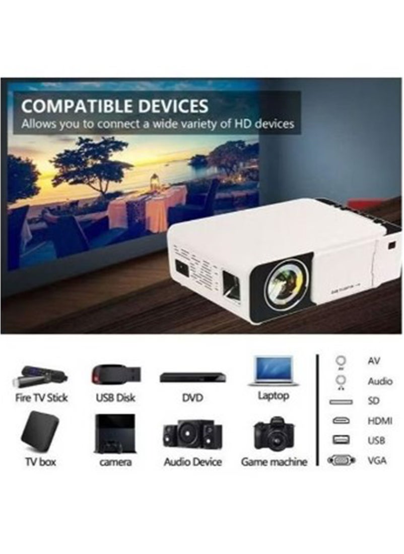 borrego - Borrego T5 Ultra Portable WIFI LED Projector 2200 Lumens 30K Hours Multicolor With Higher Resolution Brightness - Image 1