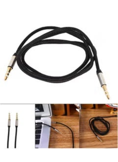ELTRAZONE "Premium Woven Fabric 3.5mm Male-to-Male Stereo Audio Cable – Ideal for Car, Phone, TV, LCD, and Speakers" 