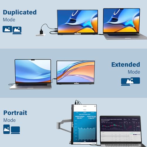 InnoView 15.6'' Portable Monitor for Laptop Built-in 90° Adjustable Stand Without Bag FHD 1080P USB-C Travel Monitors HDR IPS Portable Laptop Monitor for MacBook PC Xbox PS4/5 Switch - Image 3