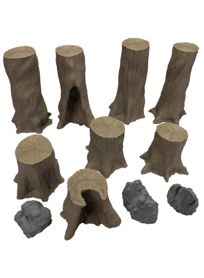 Extruded Gaming Chestnut Trees Set 2 - Image 1