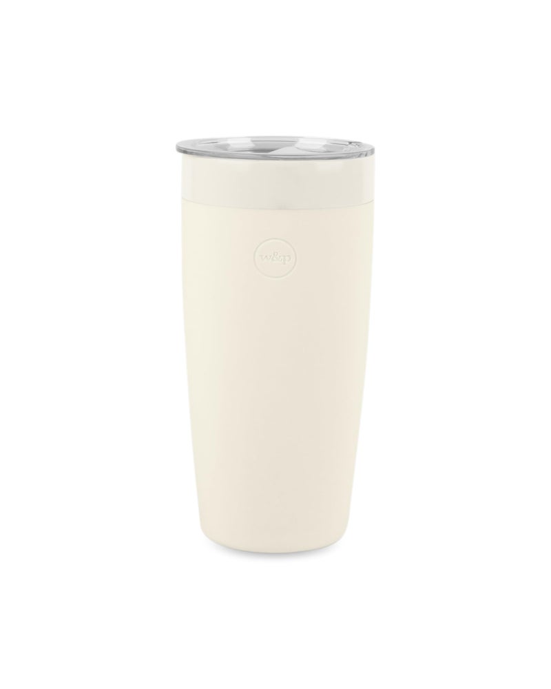 WP W&P Porter Insulated Tumbler 20 oz | No Metallic Aftertaste Ceramic Coated for Water, Coffee, & Tea | Wide Mouth Vacuum Insulated | Dishwasher Safe, Cream - Image 1