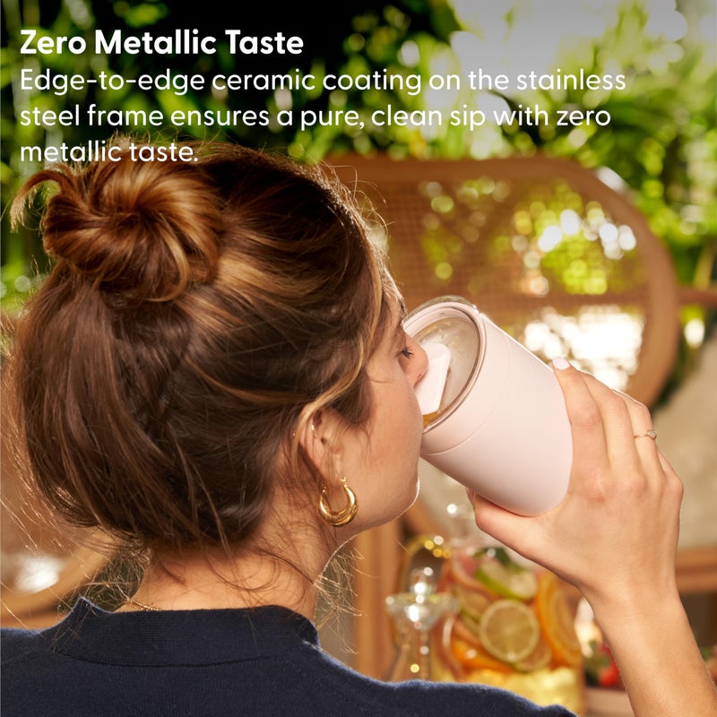 WP W&P Porter Insulated Tumbler 20 oz | No Metallic Aftertaste Ceramic Coated for Water, Coffee, & Tea | Wide Mouth Vacuum Insulated | Dishwasher Safe, Cream - Image 4