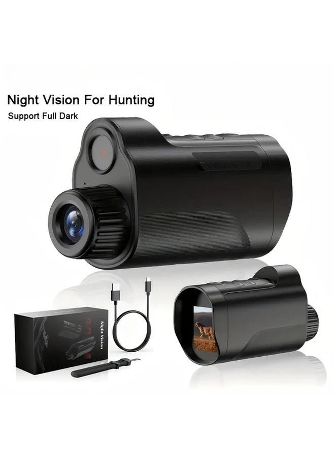 منظار الرؤية الليلية الرقمي 10x تكبير شاشة 2 بوصة بطارية قابلة للشحن 2000 مللي أمبير أسود - Image 2