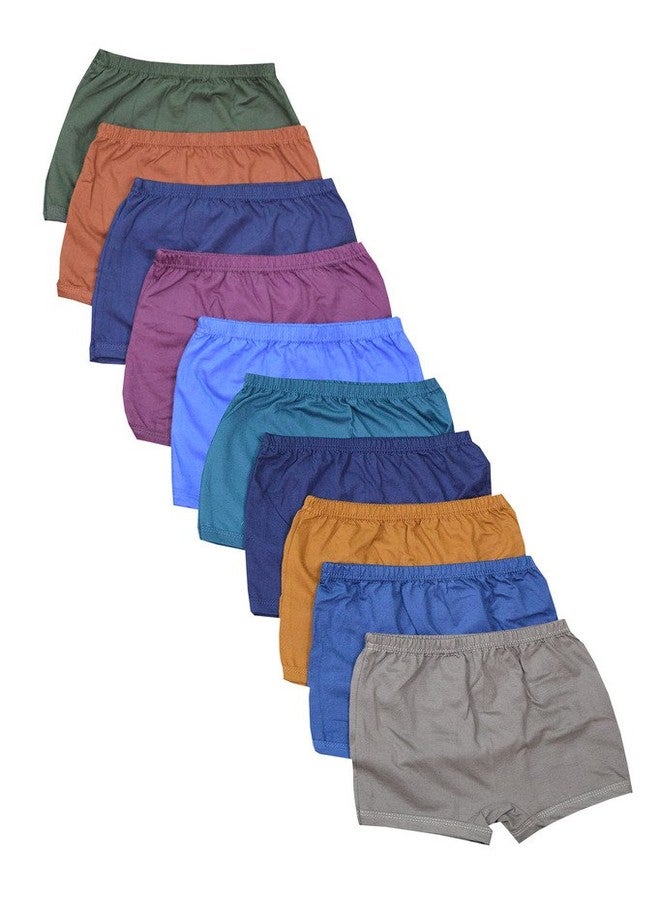 Pride Apparel Cotton Boys Trunk Pack of 10 (6-9 Months) Multicolour - Image 2
