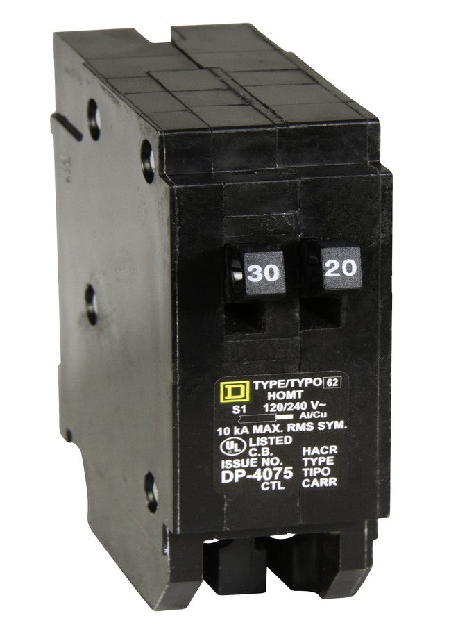 Schneider Electric Square D - HOMT3020 Homeline 1-30-Amp 1-20-Amp Single-Pole Tandem Circuit Breaker - Image 1