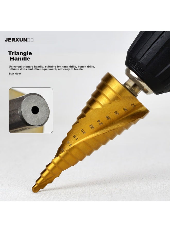 Jerxun 4-12mm Pagoda Drill Bit Stainless Steel Metal Hole Opener Woodworking Spiral Groove Electric Drill Punch Step Drill - Image 4