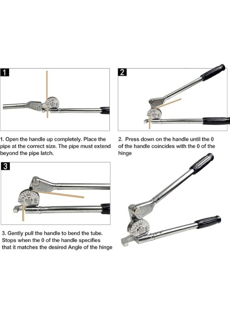 M MIAOYAN HFS(R) 1/2" outer diameter manual pipe bender, 180° bend, suitable for air conditioning refrigeration repair, can bend soft copper and aluminum pipes. - Image 3