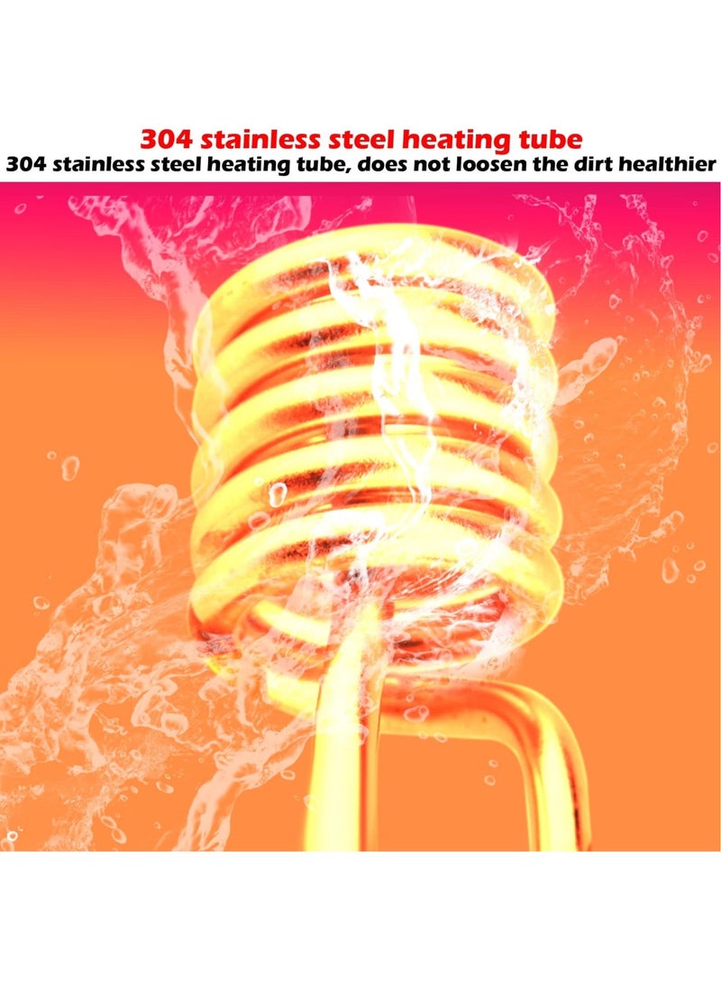 Electric Instant Heater Tap, 360° Rotatable Stainless Electric Tap with LED Digital Display, 220V Electric Instant Heater Faucet for Home Kitchens, Bathrooms, Offices (30-60℃) - Image 4