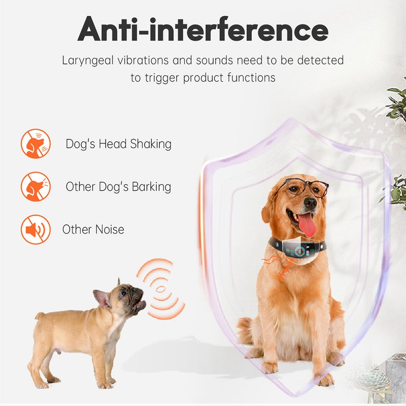 Color Screen Bark Collar Rechargeable Anti-Barking Collar with 4 Adjustable Mode Smart Training Device for Small Medium Large Dogs - Image 4
