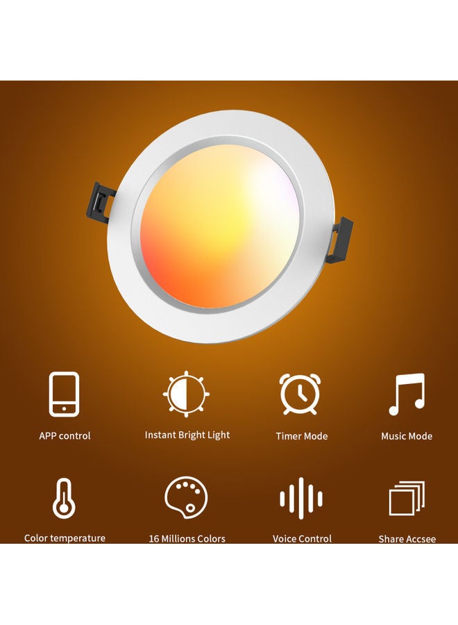 NIBEMINENT Smart LED Recessed Lighting Spotlight Multicolour - Image 2