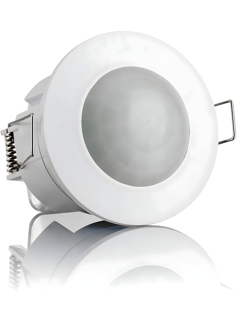 BlackT ElectroTech Blackt Electrotech BT31FC FallRecessed Ceiling Mounted Plastic Energy Saving PIR Motion Sensor Switch with Light Sensor White  - Image 1