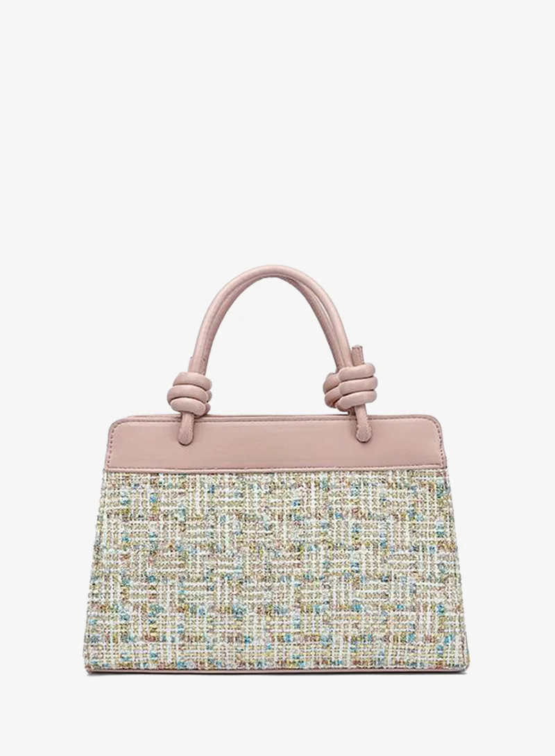 FYOR Knotted-Handle Tweed Tote Bag DR 007