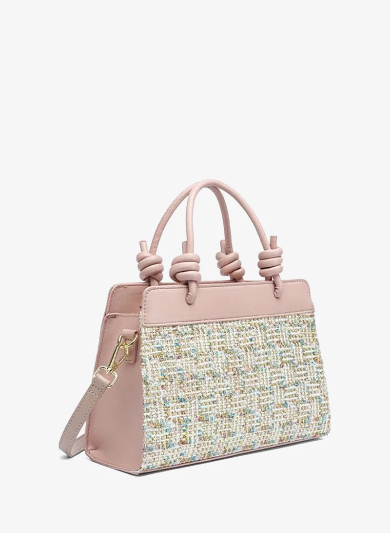 FYOR Knotted-Handle Tweed Tote Bag DR 007