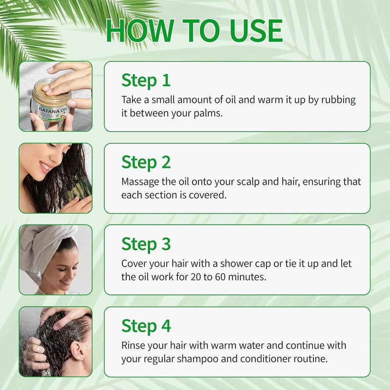 Bieyoc Raw Batana Oil for Hair Growth: 100% Pure - Batana Oil Oragnic Dr. Sebi from Honduras Unrefined Promotes Hair Thickness and Prevent Hair Loss for Men & Women 120G - Image 4