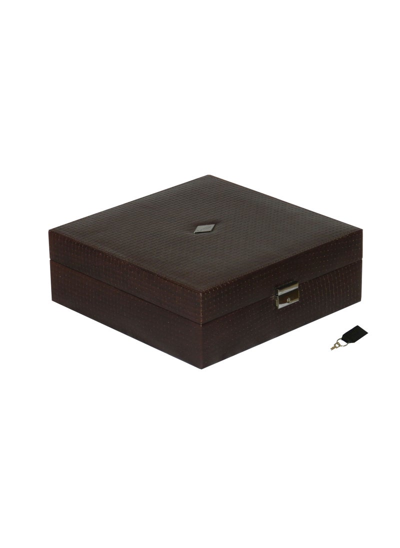 LAVERI LEATHER - Laveri Watch Box for Men Women (12 Slots), Premium  Leather Watch Case  Organizer with Lock, Removable Pillow - Image 1