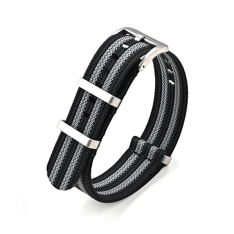 Bluejw Premium Ribbed Nylon Watch Straps 20mm 22mm Replacement Band for Men – Durable Comfort-Fit Strap to Replace the Watch Strap on Moonswatch and Similar Models - Image 2