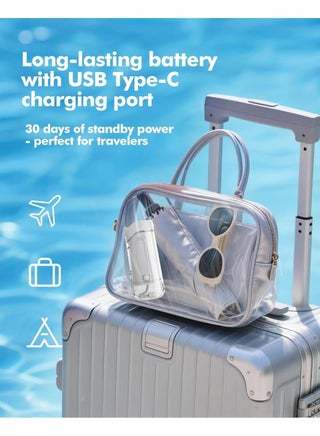 Water Flosser Travel Mini Cordless Portable: 5 Modes Water Dental Floss with Telescopic Water Tank, 4 Jet Tips, IPX7 Waterproof, White - view 4