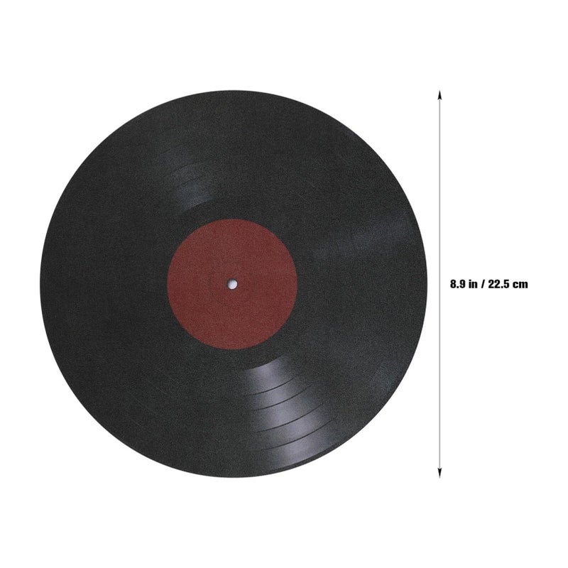 VOSAREA 8pcs Vinyl Record Wall Stickers Vintage Fake Record Wall Decals Decorative Vinyl Record Wall Ornaments for Music Party Room Home Cafe Bar Decor - Image 2