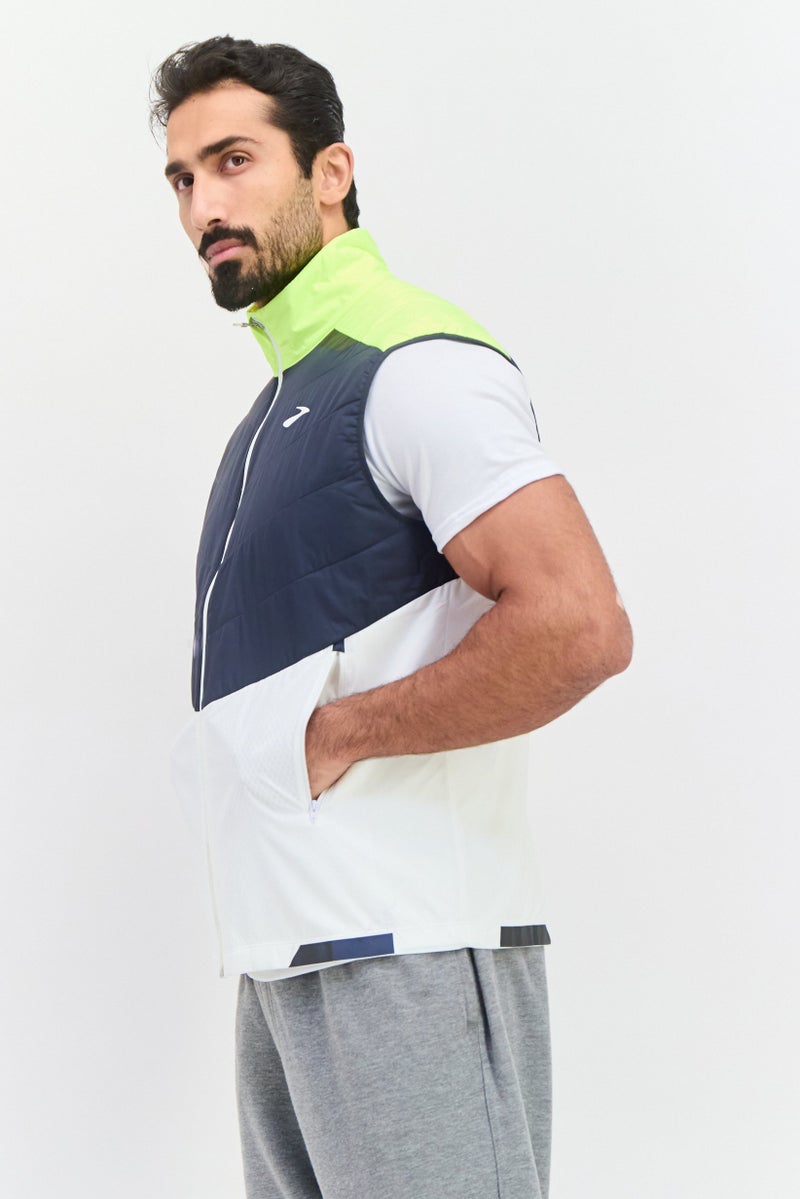 Brooks سترة جري بدون أكمام للرجال، رياضية، لون ليموني - Image 2