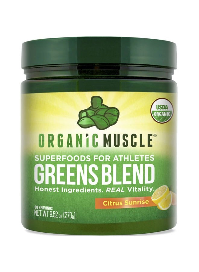 Organic Muscle Super Greens Powder Organic Superfood Powder with Probiotics, Spirulina, Chlorella, and Matcha| Non-GMO, 30 Servings - Image 1