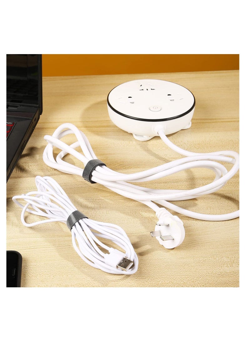 TYCOM Cable Tidy Management, Fastening Tape Sticky Strips Hook Loop Reusable and Flexible Wire Ties Cable Organizer for Computer, TV, Power and Other Cables - Black 10Meter  - Image 5