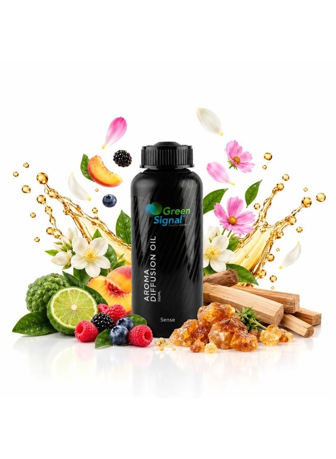 Green Signal Sense Fragrance Oil 500ml – Elegant & Soft Scent for Diffusers & Humidifiers – Long-Lasting Concentrated Aroma - Image 1