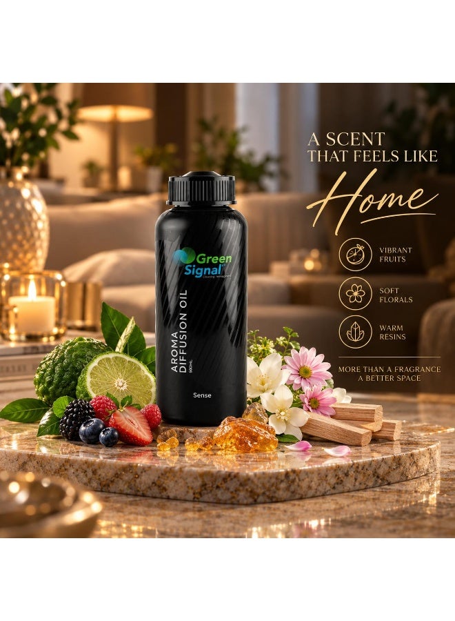 Green Signal Sense Fragrance Oil 500ml – Elegant & Soft Scent for Diffusers & Humidifiers – Long-Lasting Concentrated Aroma - Image 4