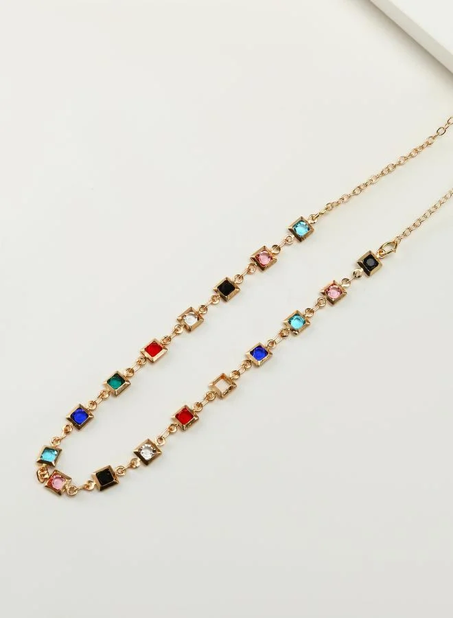 تايك تو Rhinestone Necklace