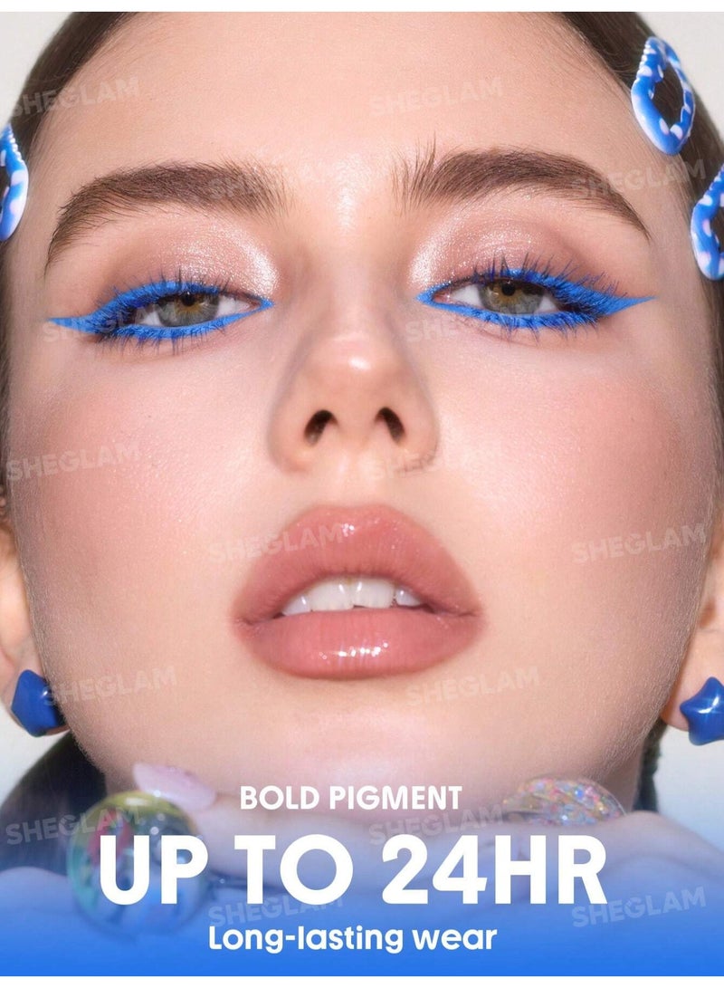 شيجلام Boldline Longwear Multi-Function Gel Liner- Azure Blue Kohl Kajal Azure Blue - Image 4
